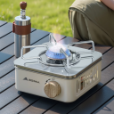 Hornillo de gas para camping 2800W Hornillo portátil de cartucho Hornillo plegable 1,22 kg Con bolsa 19,3x19,3x9 cm Cocina al aire libre 4