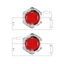 Hornknap 12V 20A, holdbar 16MM metal switch med blåt LED-baggrundsbelysning, metal og plast 4