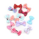 Horquillas con lazo 10 unidades Lazos de tela en colores y patrones aleatorios Pequeño y encantador adorno para cualquier peinado 11
