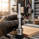 Hosszú leszúrható 8 x 35 mm Egyenes háromélű TCT 12,7 mm-es szár 1/2 hüvelyk Keményfém CNC és felső maró Ezüst Fa és lemezek 5