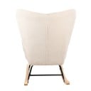 Houpací křeslo s vysokou opěrkou a měkkým bouclé polstrováním, rozměry 92 x 68 x 75 cm, nosnost 130 kg, do obývacího pokoje a ložnice 2