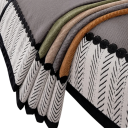 Housse de canapé avec bord contrastant 90 x 90 cm en tissu chenillé antidérapant pour assise et dossier dans le salon pour toutes les saisons 6