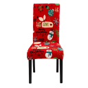 Housse de chaise avec motif de Noël Z330 6