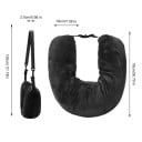 Housse de cou de voyage pour vêtements 78 x 18 cm, oreiller de cou rechargeable avec poche pour vêtements, oreiller de voyage pour avion, train 2