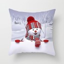 Housse de coussin avec bonhomme de neige 7