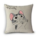 Housse de coussin avec un mignon petit chat J3400 4