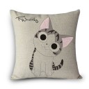 Housse de coussin avec un mignon petit chat J3400 5