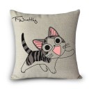 Housse de coussin avec un mignon petit chat J3400 7