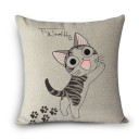 Housse de coussin avec un mignon petit chat J3400 8