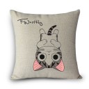 Housse de coussin avec un mignon petit chat J3400 10