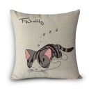 Housse de coussin avec un mignon petit chat J3400 11