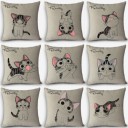 Housse de coussin avec un mignon petit chat J3400 1