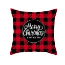 Housse de coussin de Noël à carreaux 14
