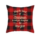 Housse de coussin de Noël à carreaux 17