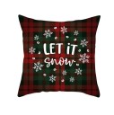 Housse de coussin de Noël à carreaux 25