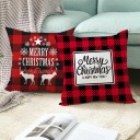 Housse de coussin de Noël à carreaux 1