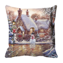 Housse de coussin de Noël bonhomme de neige 2