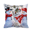 Housse de coussin de Noël bonhomme de neige 1