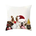 Housse de coussin de Noël Chien 10