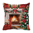Housse de coussin de Noël maison 1