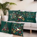 Housse de coussin de Noël verte 1