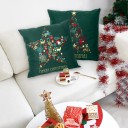 Housse de coussin de Noël verte 2