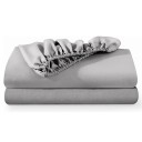 Housse de matelas avec élastique 400 TC taille 200 x 200 cm Housse unie lisse agréable au toucher Pour matelas jusqu'à 30 cm 3