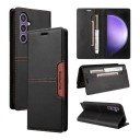 Housse de protection à rabat pour Samsung Galaxy A16 avec poches pour cartes et blocage RFID Fermeture magnétique Doublure en TPU souple Fonction de support 3