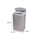 Housse de protection étanche pour lave-linge à chargement par le haut 103 × 65 × 65 cm Housse argentée contre la poussière, le soleil et la pluie avec couvercle rabattable 2