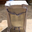 Housse de protection étanche pour lave-linge à chargement par le haut 103 × 65 × 65 cm Housse argentée contre la poussière, le soleil et la pluie avec couvercle rabattable 5