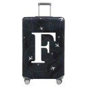 Housse de protection flexible pour valise de voyage avec impression de lettres 57–63 cm tissu extensible noir housse élastique pour bagages 6