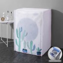 Housse de protection pour lave-linge à chargement par le haut 86 x 62 x 55 cm Motif cactus Zip en haut et à l'avant PEVA protection contre la poussière et la saleté 2