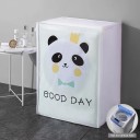 Housse de protection pour lave-linge à chargement par le haut 86 x 62 x 55 cm Motif panda Zip en haut et à l'avant PEVA housse contre la poussière 2