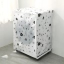 Housse de protection pour machine à laver 62 x 55 x 86 cm Fleurs noir et blanc Housse blanche et transparente à zip pour machine à laver à chargement 2