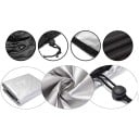Housse de protection pour mobilier de jardin 190 x 125 x 80 cm grise Imperméable couverture annuelle contre la pluie la neige la poussière 2