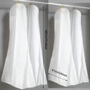 Housse de protection pour robes 180 x 61 cm Blanche pour robes de mariée et robes de soirée longues Housse anti-poussière avec fermeture éclair 10