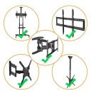 Housse de protection pour TV pour écran de 70 à 75 pouces Housse résistante à la poussière avec rabats arrière Fond fermé et poche 5