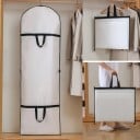 Housse de protection pour vêtements 180 x 60 cm Housse imperméable pour vêtements longs avec fermeture éclair Sac de rangement avec poignées 5