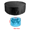 Housse de protection ronde 185 × 110 cm Mobilier de jardin Protection contre la pluie, la neige, la poussière et le soleil Housse solide et imperméable avec cordon de serrage 5