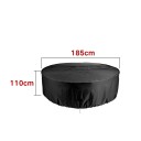 Housse de protection ronde 185 × 110 cm Mobilier de jardin Protection contre la pluie, la neige, la poussière et le soleil Housse solide 4