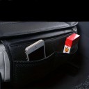 Housse de siège auto en simili cuir premium respirant avec double poche Housse de siège auto imperméable Coussin de siège auto confortable Protection des sièges 3