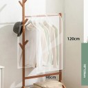 Housse de vêtements 90 x 120 cm Transparente-blanche protection contre la poussière et l'humidité pour les vêtements suspendus sur un portant 4
