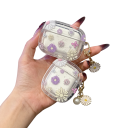 Housse élégante pour AirPods 1 2 avec un délicat motif floral Clé, résistant aux rayures, à la poussière et aux chocs, accès à tous les ports 5