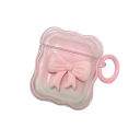 Housse en 3D avec nœud féerique pour Apple AirPods Pro 2 avec design ondulé et porte-clés Housse de protection anti-poussière pour filles pleine 4
