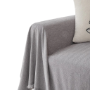 Housse en chenille pour canapé avec des franges élégantes 180 x 280 cm texture en chevrons protection du canapé contre les taches pour le salon 24