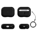 Housse en cuir hautement résistante pour Apple AirPods 3 Protection robuste contre les chocs Amortissement des chocs Prise en charge 4