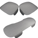 Housse en lin pour sièges avant et arrière de voiture Housse de siège de voiture Coussin de voiture 3 pièces Taille universelle 2
