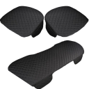 Housse en lin pour sièges avant et arrière de voiture Housse de siège de voiture Coussin de voiture 3 pièces Taille universelle 1