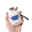 Housse en silicone originale pour AirPods 4 avec motif de vodka dessin animé Design amusant Mousqueton pour accrocher Idéal pour les amateurs d'humour 7