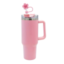 Housse en silicone pour paille Fleur Stanley Cup 2,79 x 1 cm Protection pour paille Capuchon décoratif Bouchon en silicone Pièce de rechange 2